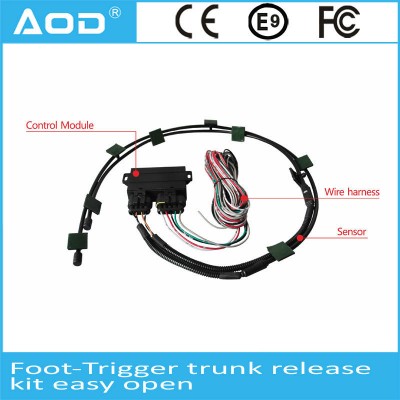 Foot-Trigger trunk release kit easy open